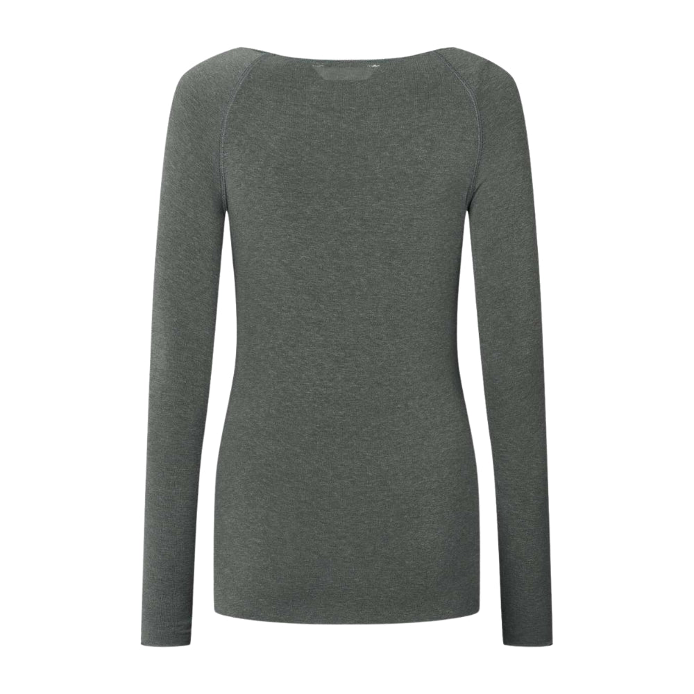 Amalie Wool langærmet t-shirt - Dark Gull Grey